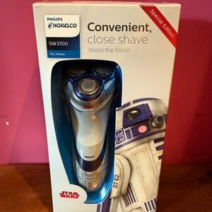 Philips Norelco SW3700 Dry Shaver - Blue and White r2d2 starwars